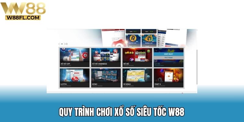 Quy trình chơi xổ số siêu tốc W88